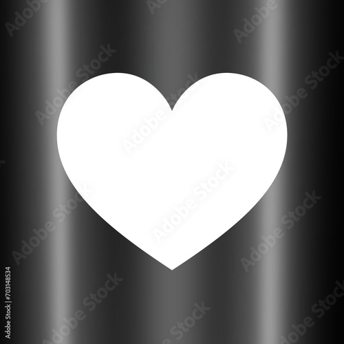 Glossy Heart-Shaped Photo Frame 
