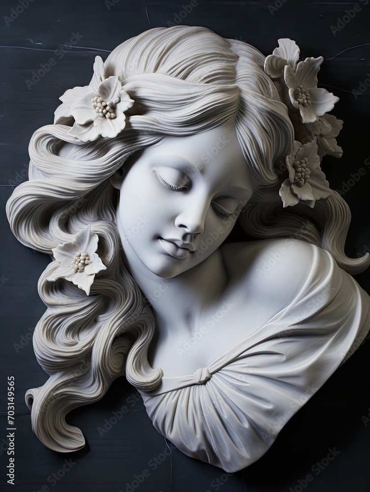 Classical Marble Beauty: Exquisite Wall Art Inspired by Sculptures