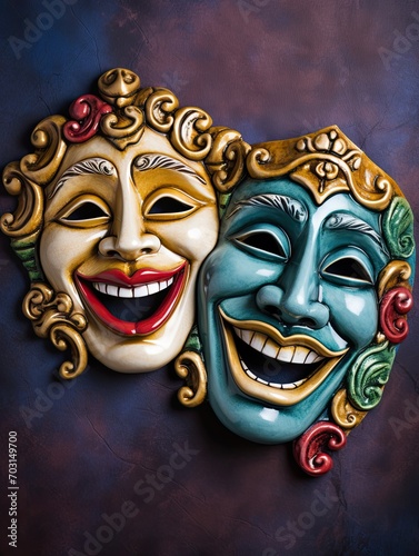 Theatrical Faces: Comedy and Tragedy Masks for Drama Fans.