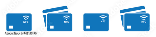 Nfc card icon, Nfc payment icon, vector illustration
