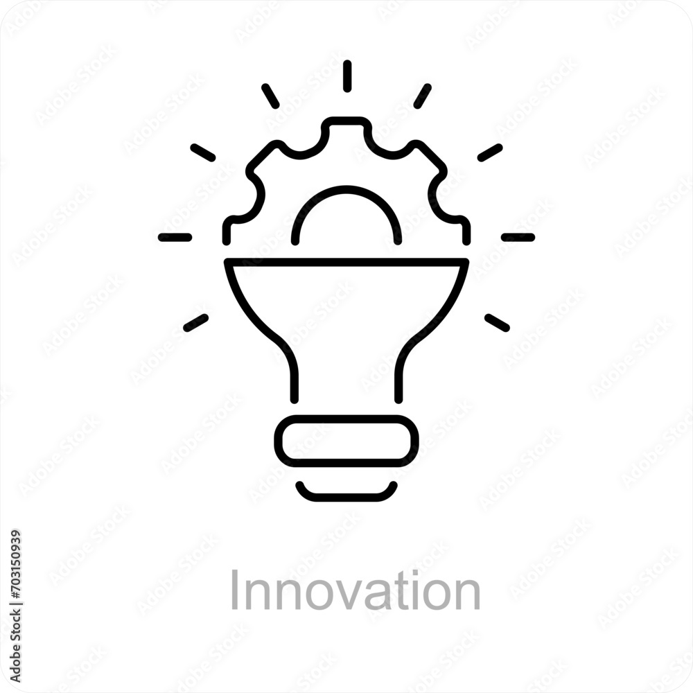 Fototapeta premium Innovation and idea icon concept 