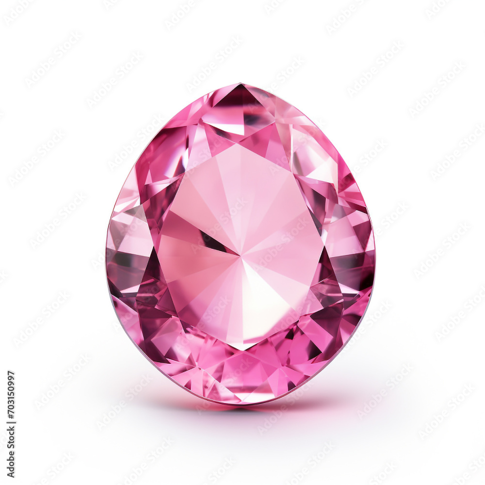 Pink gem isolate on white background. Pink gem isolate on white background.