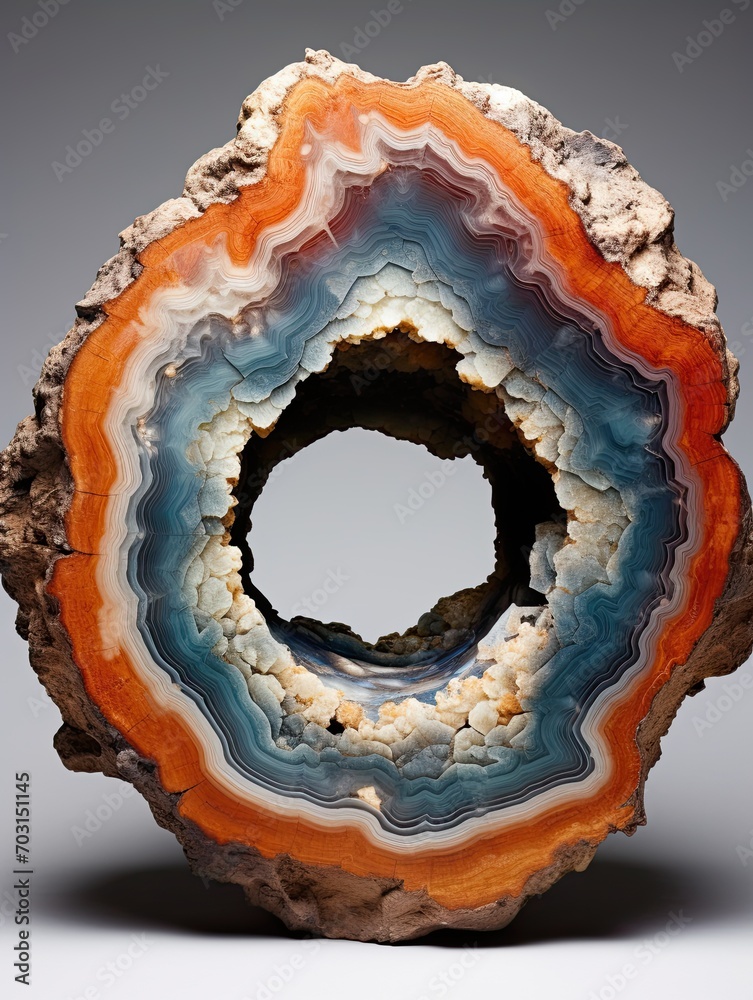 Obraz premium Geode Cross-Sections: A Natural Gem Art Collection for Geology Buffs