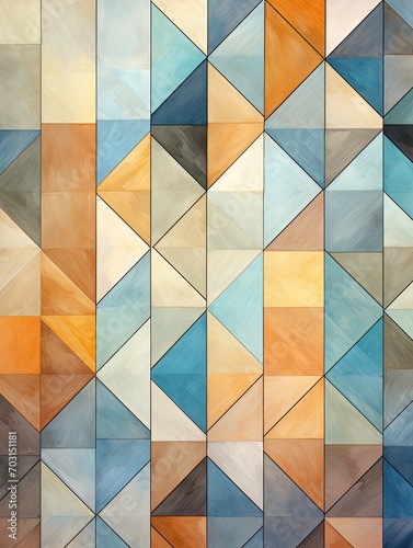 Modern Design Geometric Mosaics Wall Prints - Contemporary Artistic Collection