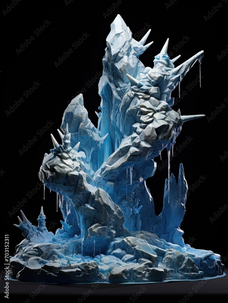 Ice Sculptures Wall Art: Frozen Marvels Unleashed in Breathtaking Beauty