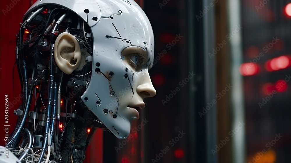 Fototapeta premium close up of a robot