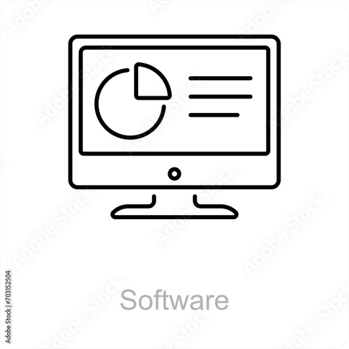 Software and custom icon concept 