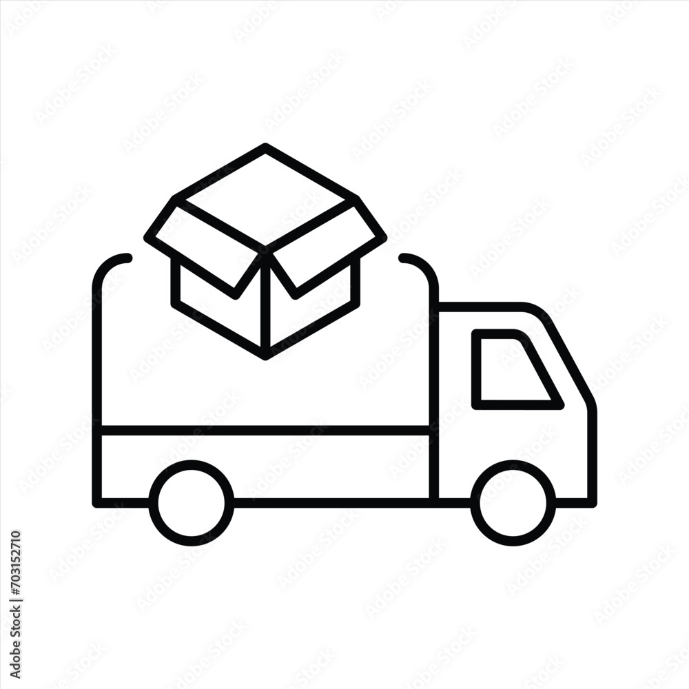 delivery truck icon. courier icon. service truck icon symbol. vector illustration delivery truck icon. courier icon. service truck icon symbol. vector illustration