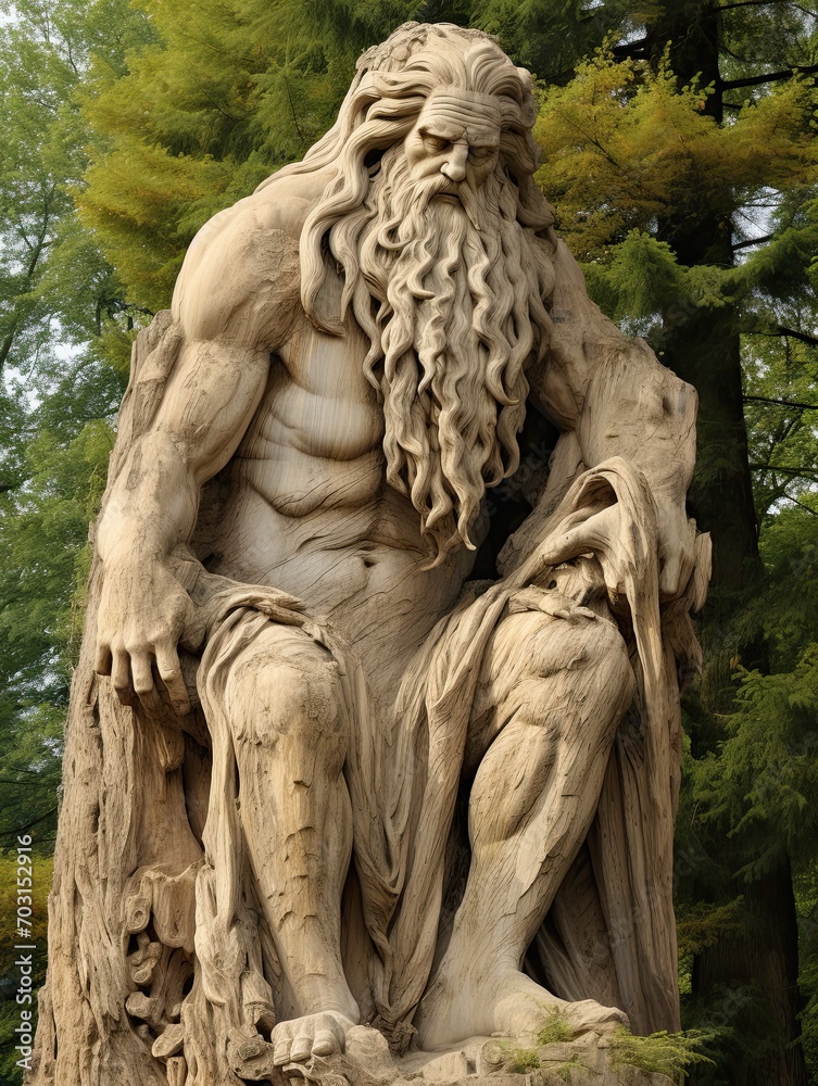Fototapeta premium Giants of Stone: Monumental Statues Reviving the Awe