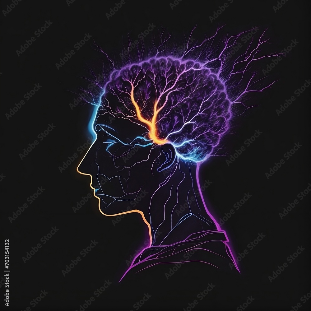 head silhouette generate by Ai head silhouette generate by Ai