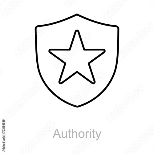 Authority and shield icon concept
