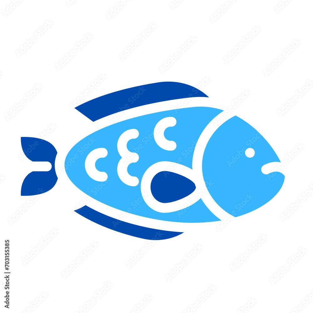 Fototapeta premium Fish Solid Color Icon Design Vector