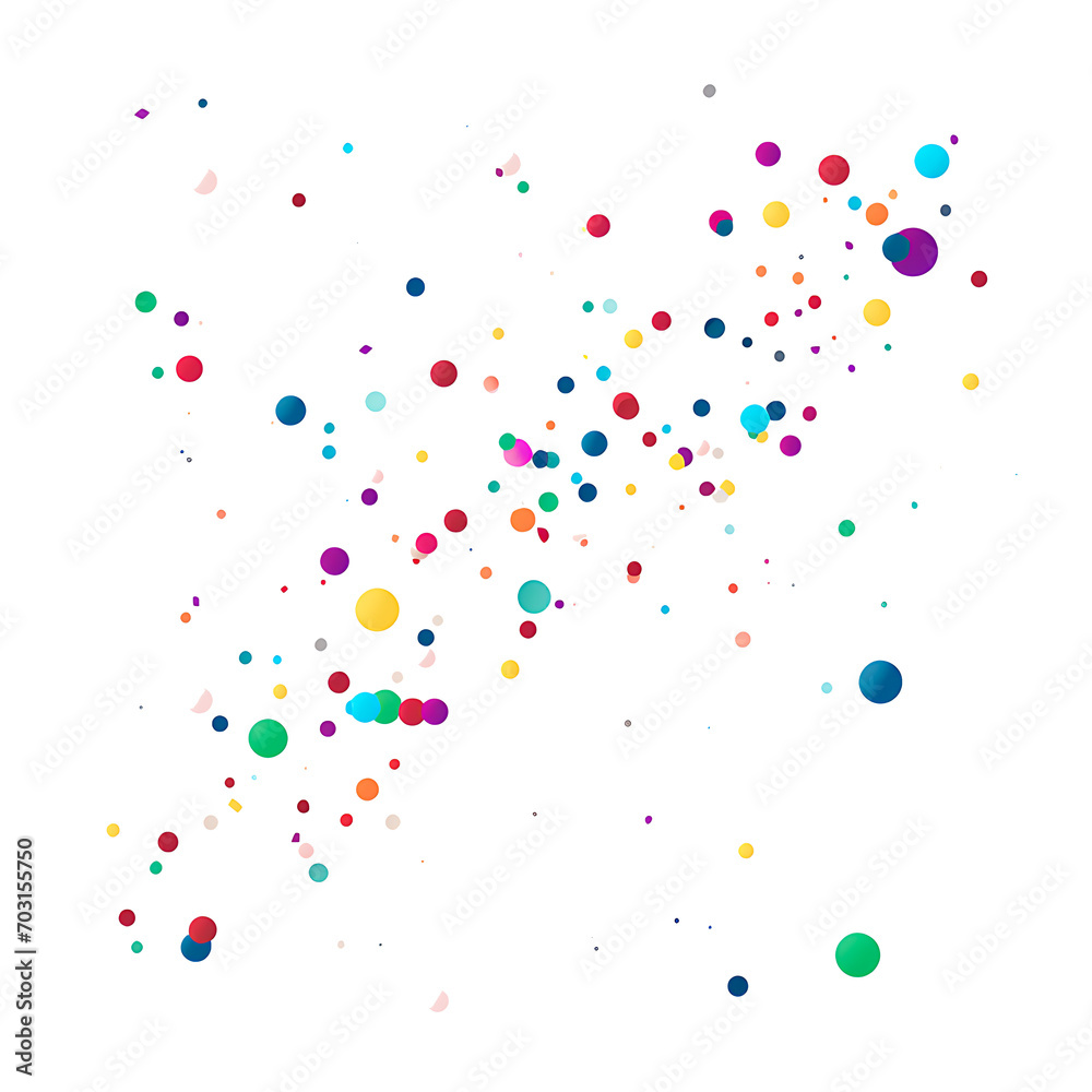 Cheerful Colorful Confetti Bright Decoration Delights for Joyous Celebrations and Festivities, Generative Ai