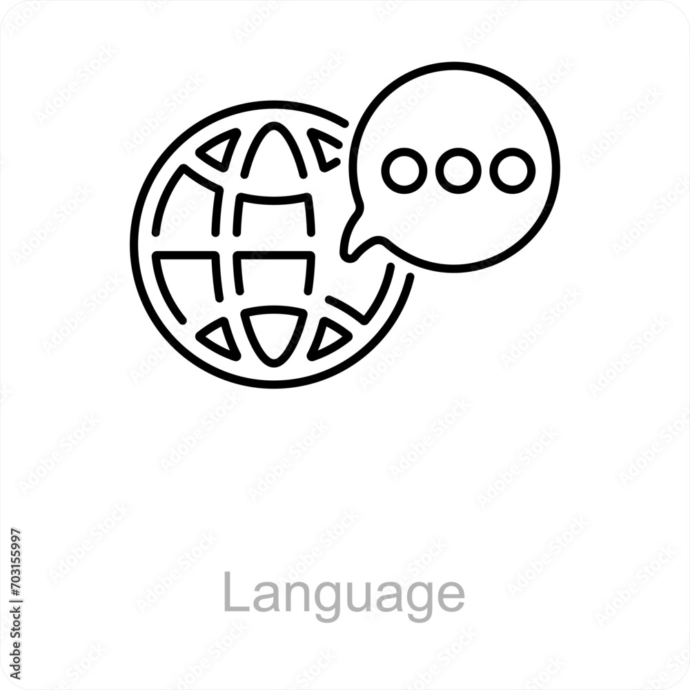 Language and chatting icon concept Language and chatting icon concept