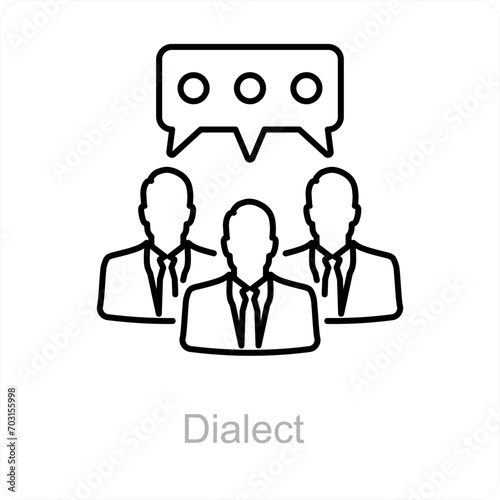 Dialect and interpreter icon concept