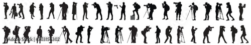 Silhouette photographer poses collection photo