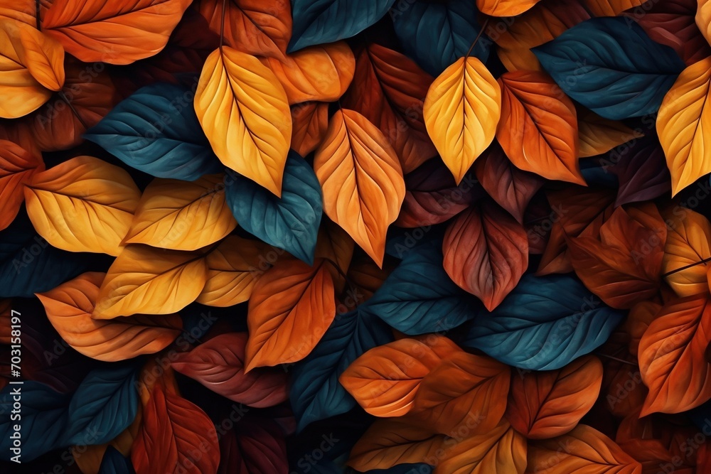 Colorful autumn leaves background