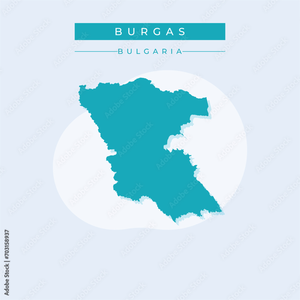 Vector illustration vector of Burgas map Bulgaria