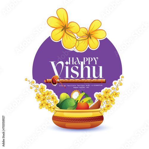 beautiful vishukani flower card for vishu festival,Vishu Keralas's new year