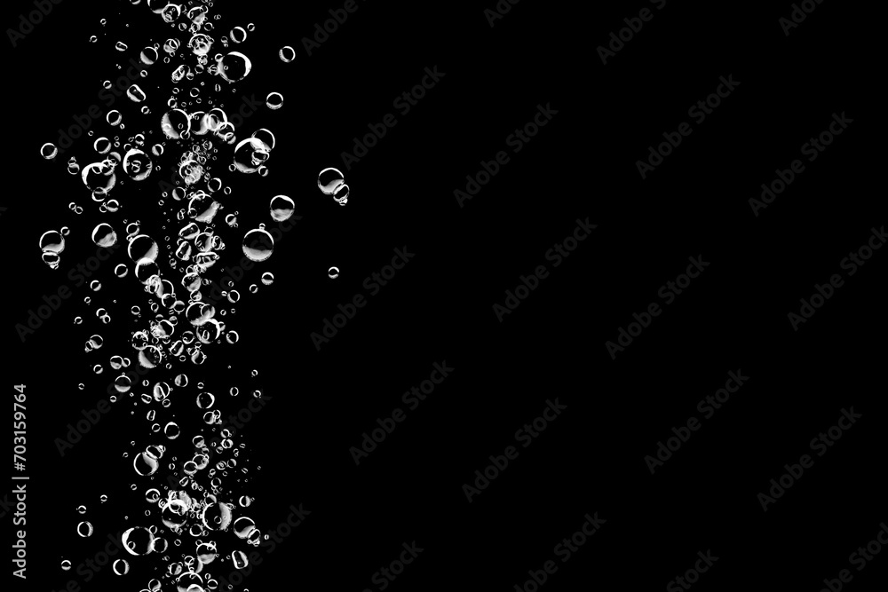 Obraz premium bubbles on black background