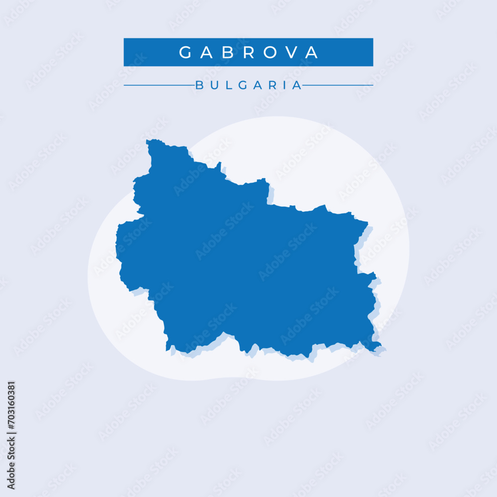 Vector illustration vector of Gabrovo map Bulgaria