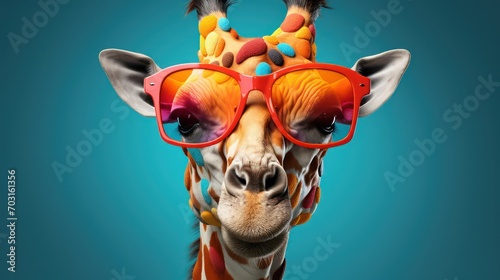  giraffe with glasses