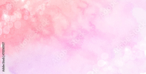 ピンク色の水彩絵の具で描いたピンクの背景