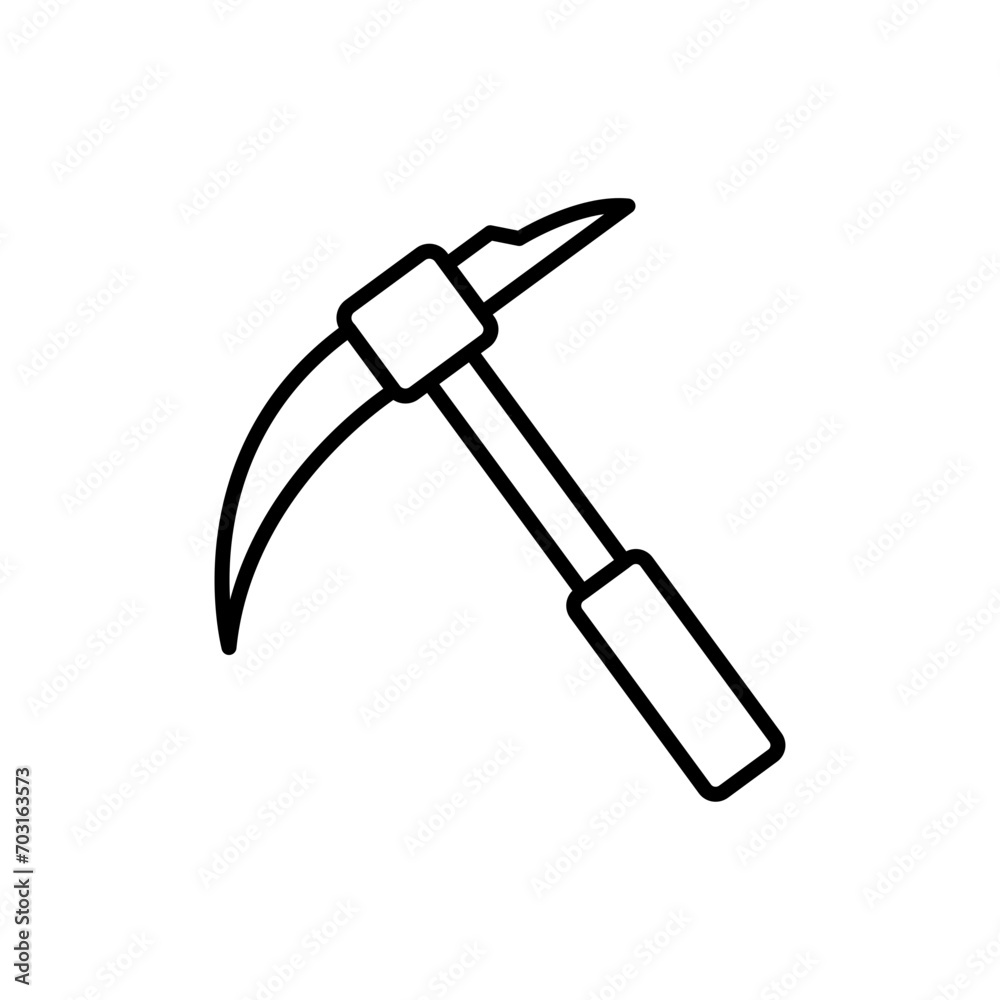 Pickaxe outline icons, minimalist vector illustration ,simple transparent graphic element .Isolated on white background Pickaxe outline icons, minimalist vector illustration ,simple transparent graphic element .Isolated on white background