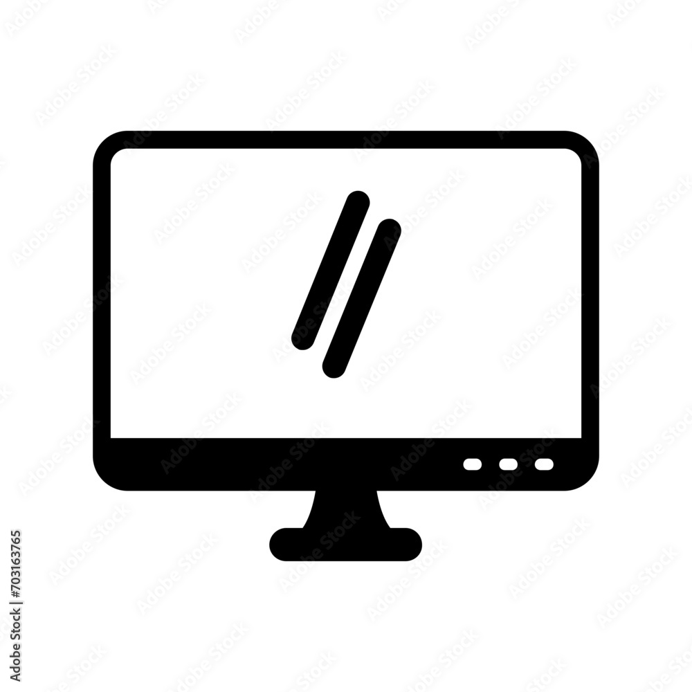 Computer Glyph Icon Computer Glyph Icon