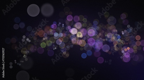 abstract blur bokeh banner shape background. rainbow colors, pastel purple, blue, gold, green, yellow, white, silver, pink bokeh background