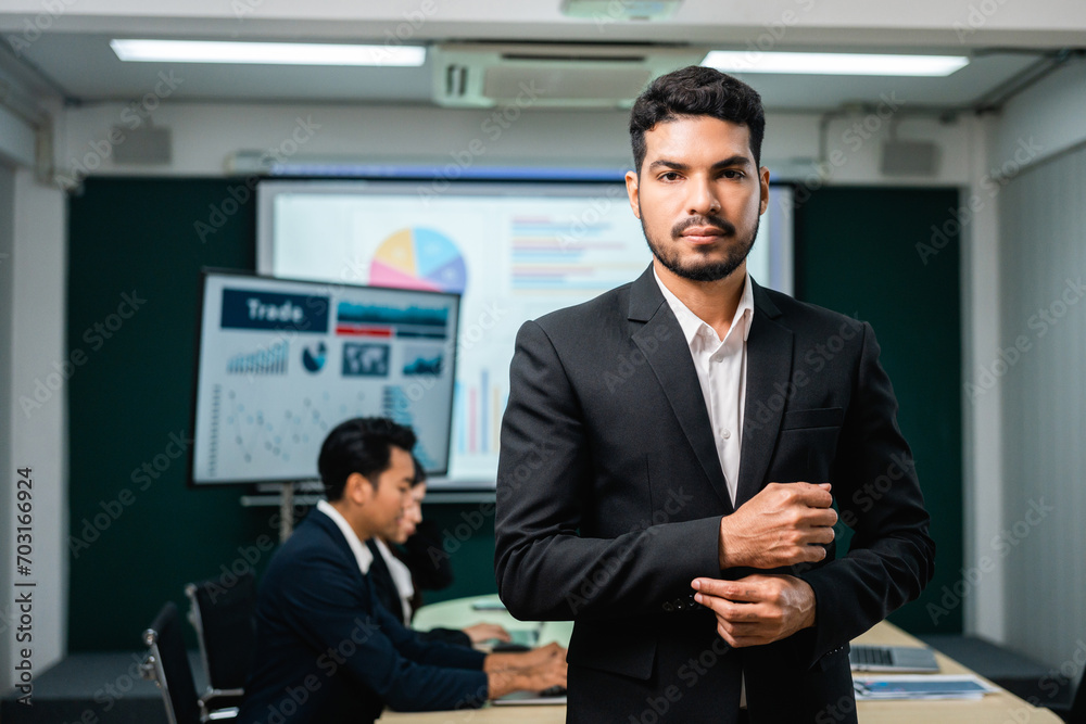 Asian business people team analyzing statistics financial. Team of businesspeople Meeting Conference Discussion Corporate Concept in office. Asian business people team analyzing statistics financial. Team of businesspeople Meeting Conference Discussion Corporate Concept in office.