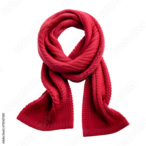 Red Scarf Isolated on Transparent Background