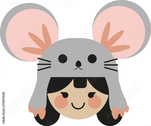 little girl mouse hat