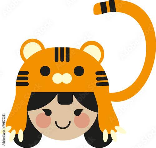 little girl tiger hat