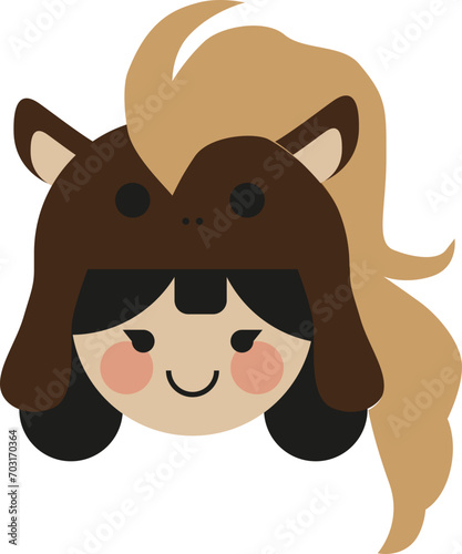 little girl horse hat