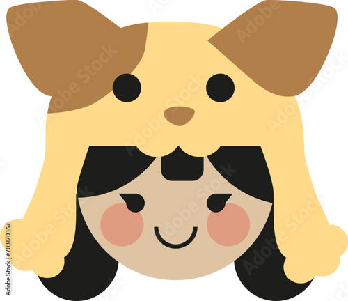 little girl dog hat