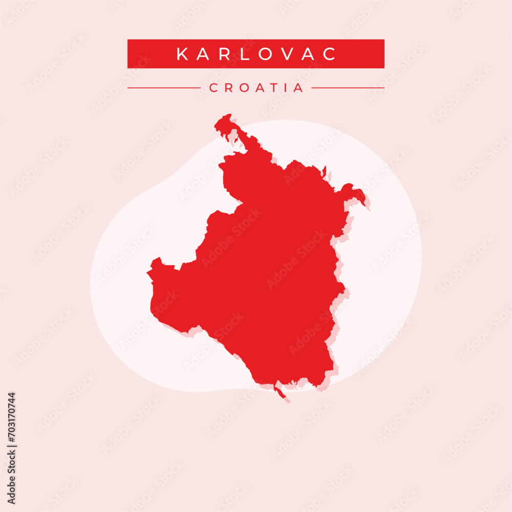 Vector illustration vector of Karlovac map Croatia