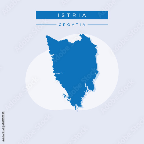 Vector illustration vector of Istria map Croatia
