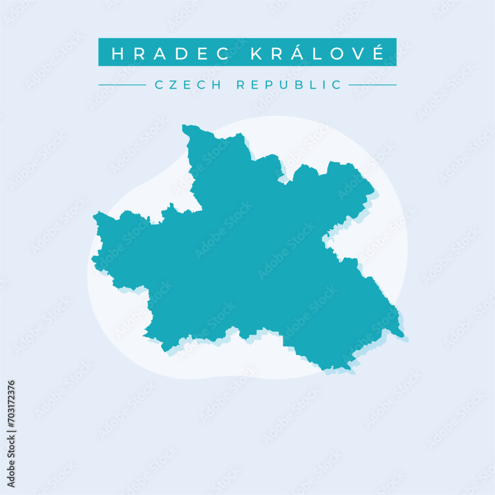 Vector illustration vector of Hradec Kralove map Czech Republic