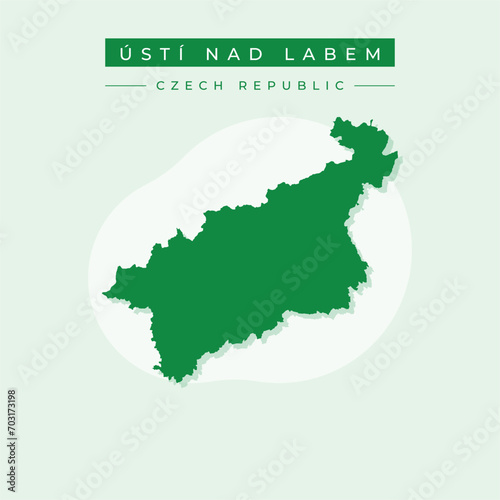 Vector illustration vector of Usti nad Labem map Czech Republic
