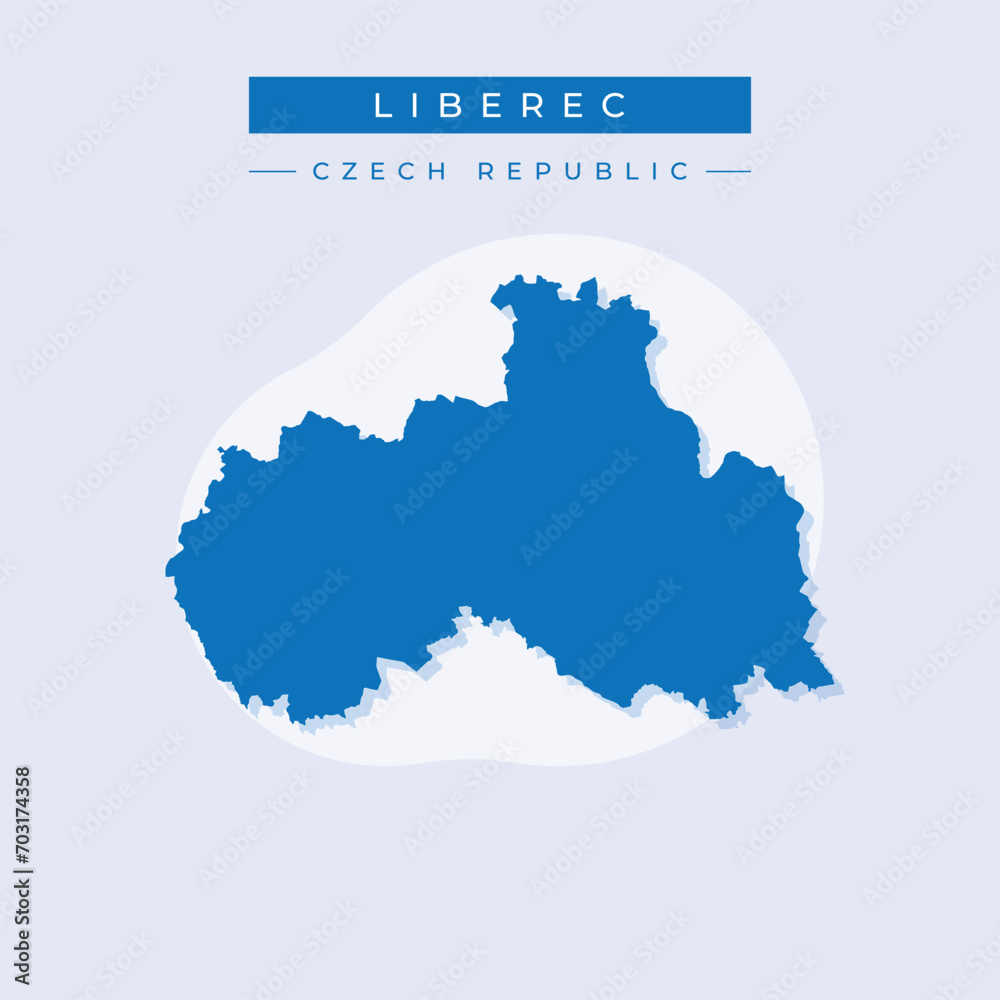 Vector illustration vector of Liberec map Czech Republic