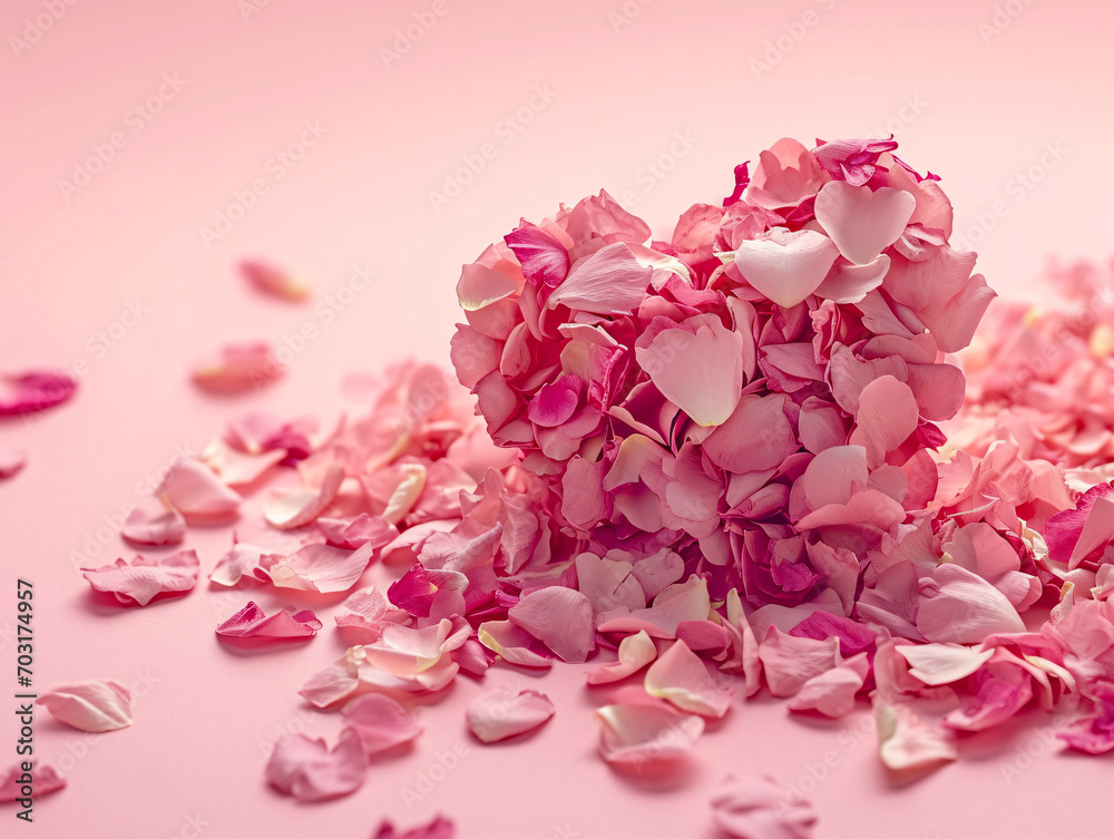 Valentine's day cover mockup. A heart decorated with small details. Neutral pink background. View from above. Isolated. Love letter. Mother's day. 8 march