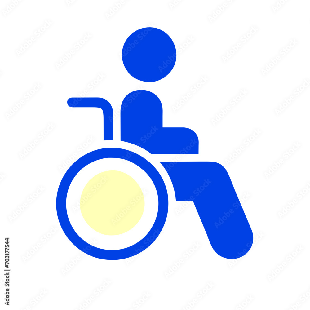 Wheelchair user icon vektor icon illustation Wheelchair user icon vektor icon illustation