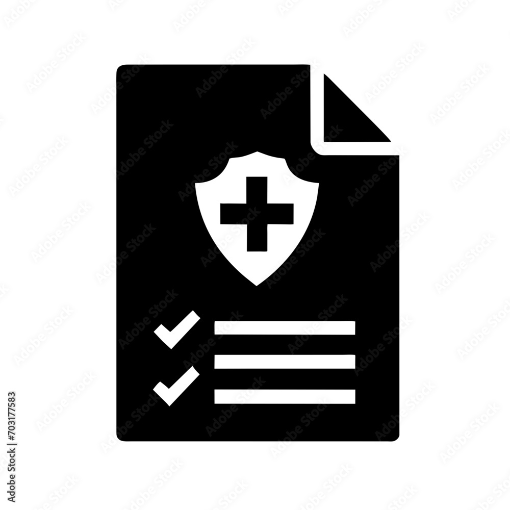 Health insurance claim form vektor icon illustation Health insurance claim form vektor icon illustation