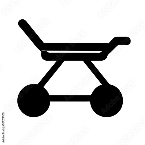 Hospital gurney with wheels vektor icon illustation