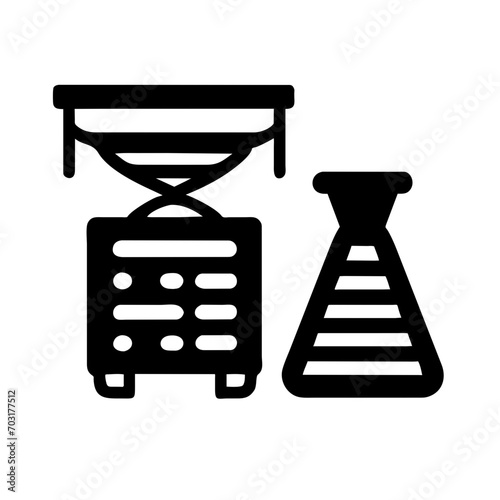 DNA sequencing equipment vektor icon illustation
