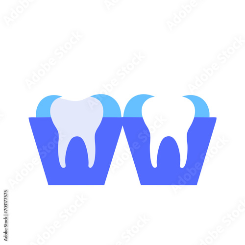 Dental crown and bridge vektor icon illustation