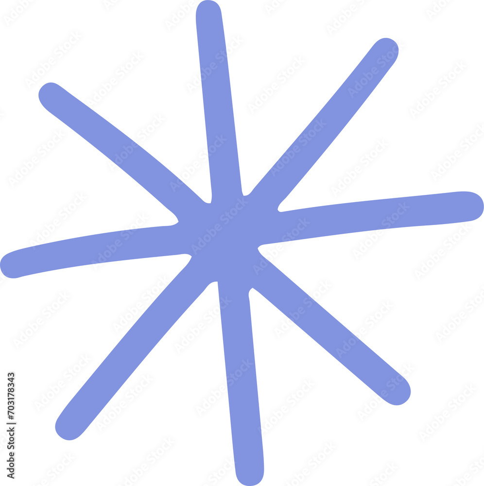 Fototapeta premium Snowflake design element, vector flat illustration.