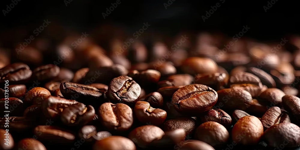 Aromatic delight. Close up of freshly roasted brown coffee beans in scenic frame. Rich espresso palette. Macro view creating abstract composition. Morning brew essentials. Fresh arabica gourmet Aromatic delight. Close up of freshly roasted brown coffee beans in scenic frame. Rich espresso palette. Macro view creating abstract composition. Morning brew essentials. Fresh arabica gourmet