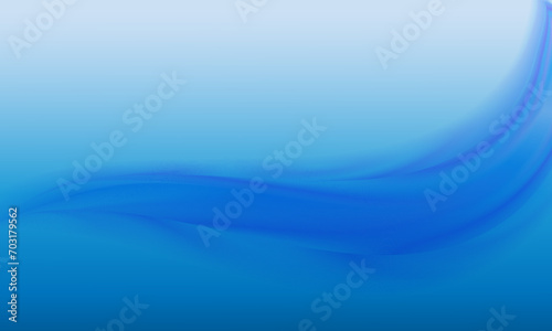 Flowing abstract blue curve shape with soft motion blue background.